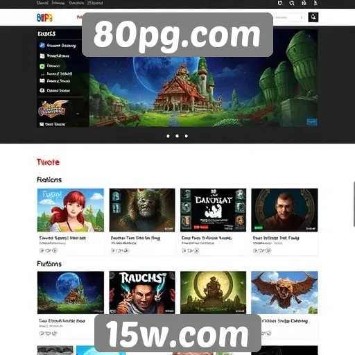 Evolução do design de interface do 80pg.com